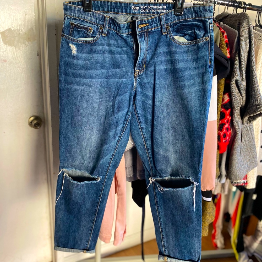 Boyfriend Cut Cuffed Jeans